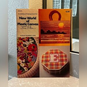 Vintage New World of Plastic Canvas Book by Erica Wilson 1977 Good Condition